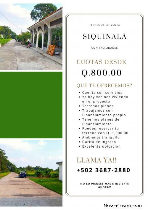En busca de un lugar tranquilo en Siquinala?