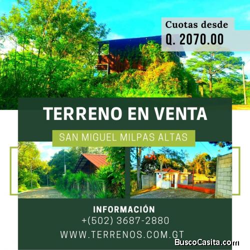Terrenos cerca de Antigua Guatemala con financiamiento propio