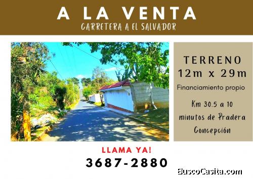 Vendo terreno en Carretera a El Salvador