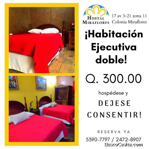 Habitaciones dobles para ejecutivos, reserve ya!!