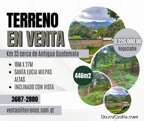 Terreno en Santa Lucia Milpas Altas a tan solo Q. 226,000.00