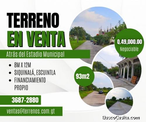 Terreno en Siquinala a tan solo Q.49,000.00
