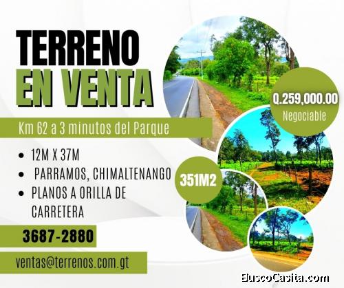 Terreno en Parramos a tan solo Q.259,000.00