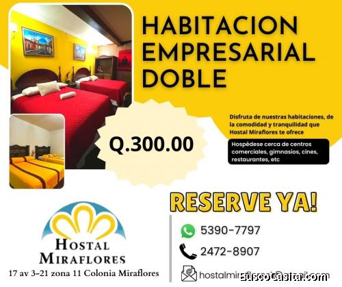 Déjese consentir, hospedaje empresarial doble