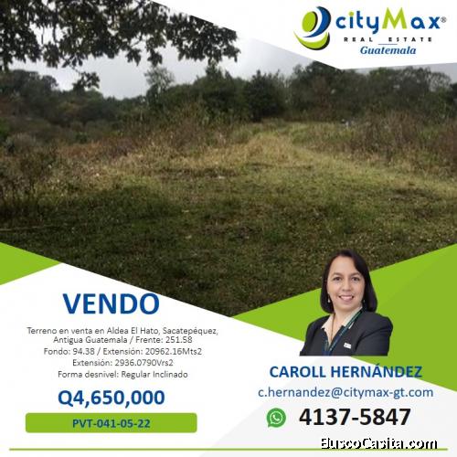Terreno en Venta en Aldea El Hato, Antigua Guatemala en Guatemala