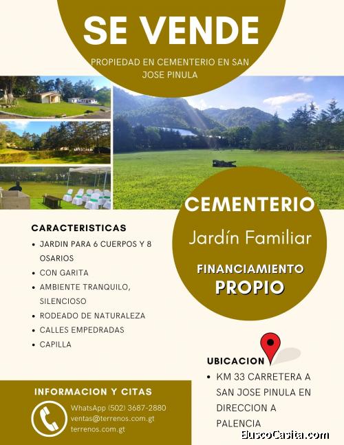 Vendo linda propiedad en Cementerio en San Jose Pinula