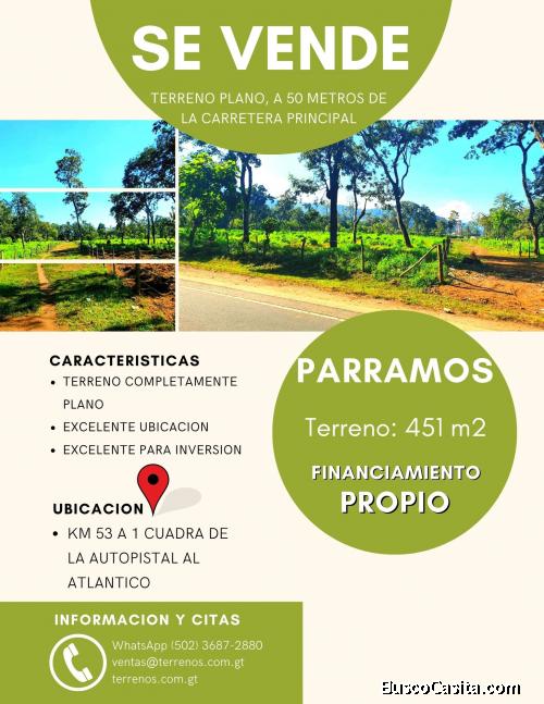 Vendo lindo y grande terreno en Parramos