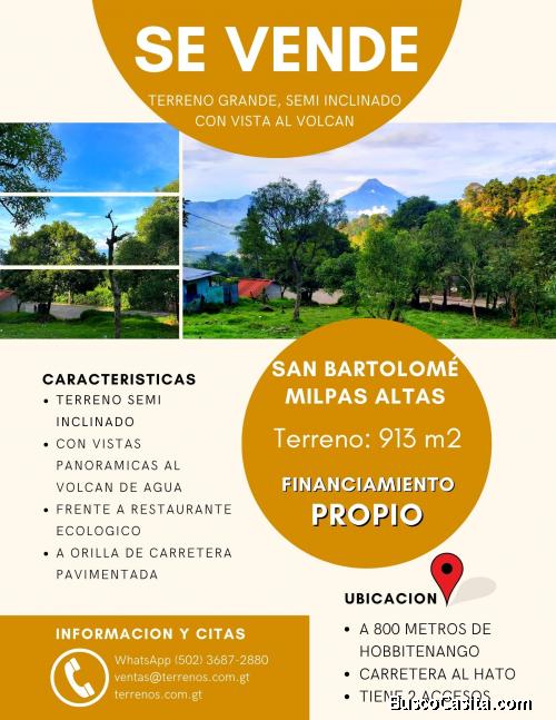 Vendo lindo y  grande terreno en San Bartolomé