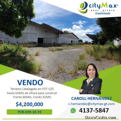 Bodega-Terreno en Venta en Calzada Aguilar Batres