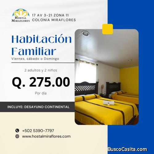Habitación familiar en la Ciudad, cerca de Centros Comerciales