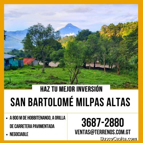 Terreno a la venta en San Bartolomé Milpas Altas