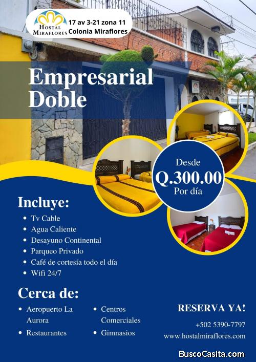 Déjese consentir, habitación doble empresarial