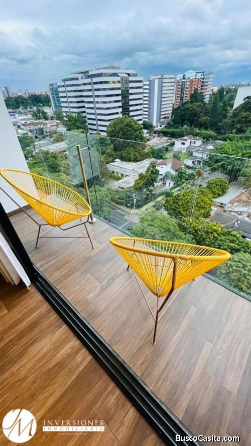 Apartamento en renta amueblado en zona 10