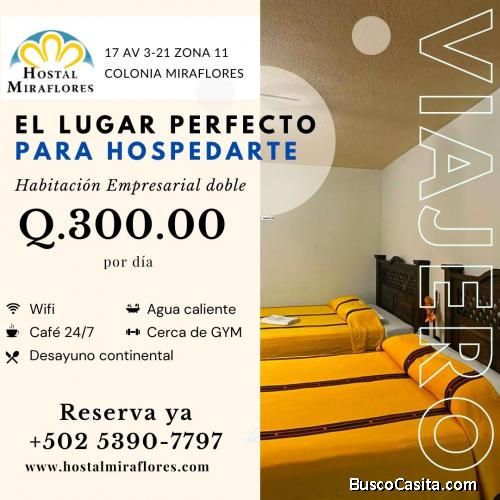 Reserva tu habitación con un mensaje o llamándonos al (+502) 2472-8907