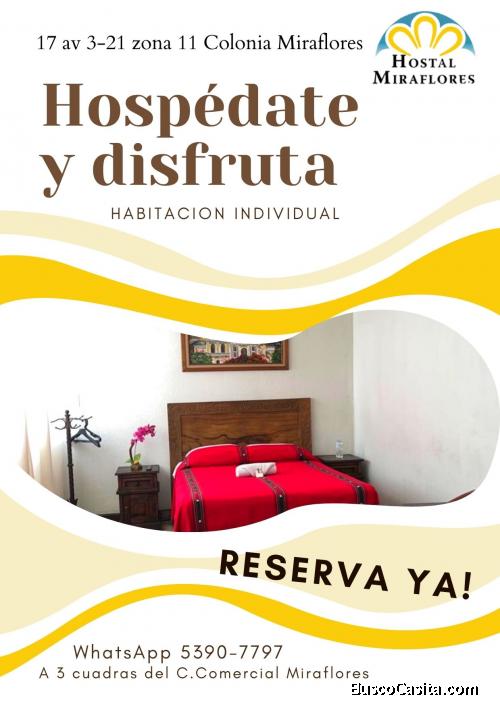 Reserva tu habitación llamándonos al 5390-7797 