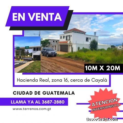 ATENCION!! Terreno en venta en Zona 16, Guatemala 