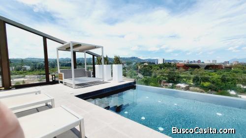 AMOBLADO APTO EN RENTA FRENTE A CAYALA ZONA 15 GUATEMALA 