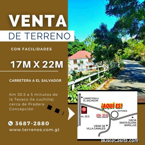 Terreno en venta en Carretera a El Salvador