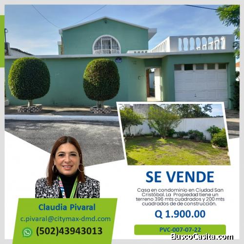 SE VENDE CASA EN CIUDAD SAN CRISTOBAL