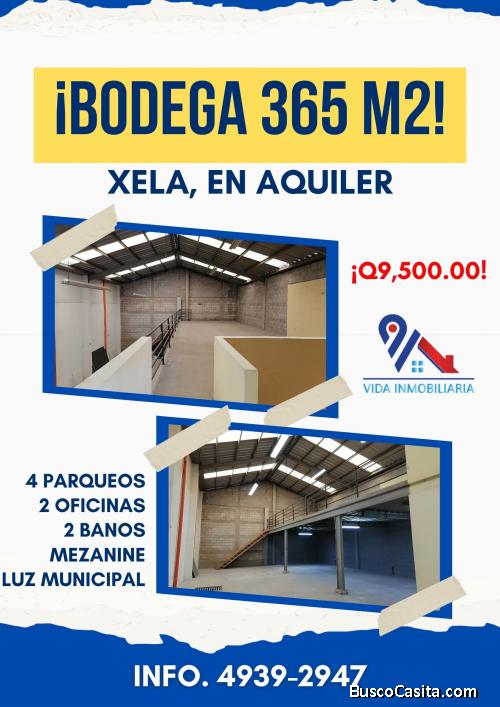BODEGA EN QUETZALTENANGO 365 M2