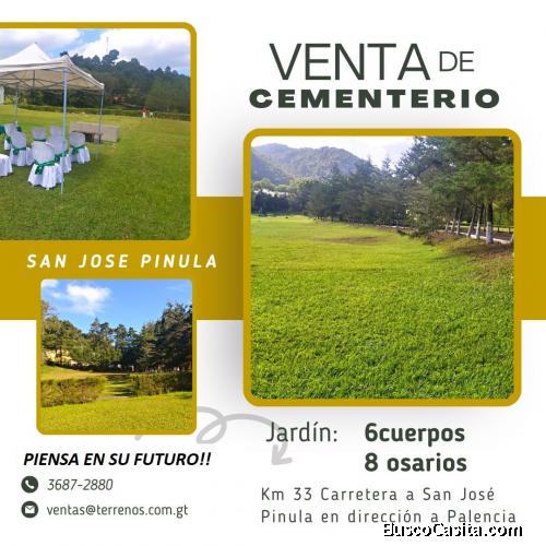 Venta de terrenos en Cementerio en San José Pinula