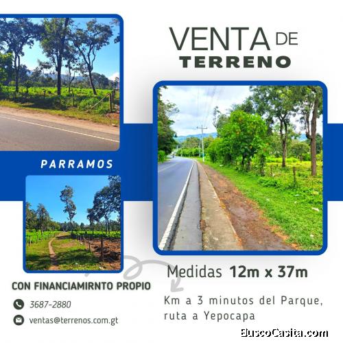 Venta de terrenos en Parramos con financiamiento propio
