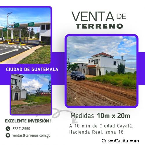 Venta de terreno en Ciudad de Guatemala, excelente inversión en Guatemala