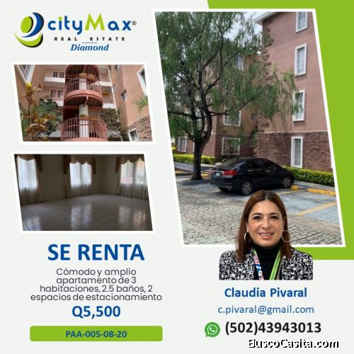 SE RENTA APARTAMENTO EN ZONA 13