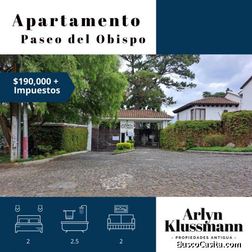 APARTAMENTO EN PASEO DEL OBISPO ANTIGUA GUATEMALA EN VENTA!