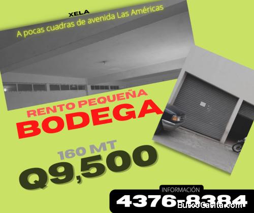 ALQUILO BODEGA EN XELA Z.9  Cercanías avenida las Américas, cunoc, pradera xela, macdonals, burguer 