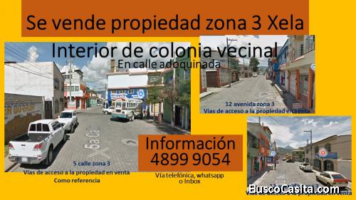 Vendo propiedad en zona 3 Xela