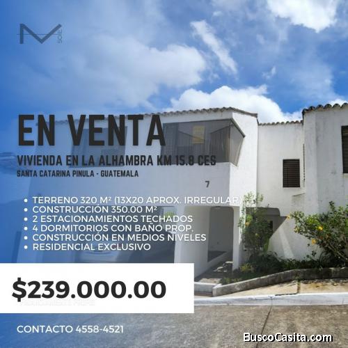 CASA EN VENTA LA ALHAMBRA KM 15.8 CARRETARA A EL SALVADOR - CES