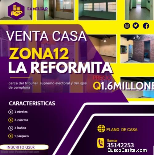 VENTA DE CASA EN ZONA 12 (Cerca del TSE)