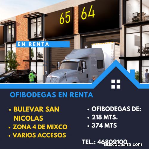 RENTO OFIBODEGA ZONA 4 MIXCO