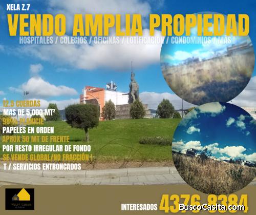 VENDO AMPLIO Y CÉNTRICO TERRENO EN XELA  A pocas cuadras de la rotonda Tecún Úman