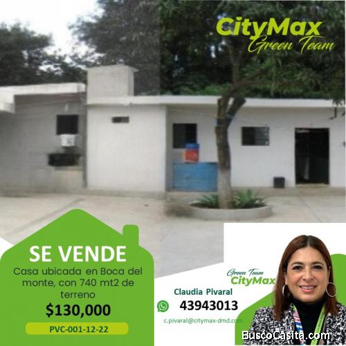 VENDO CASA EN BOCA DEL MONTE