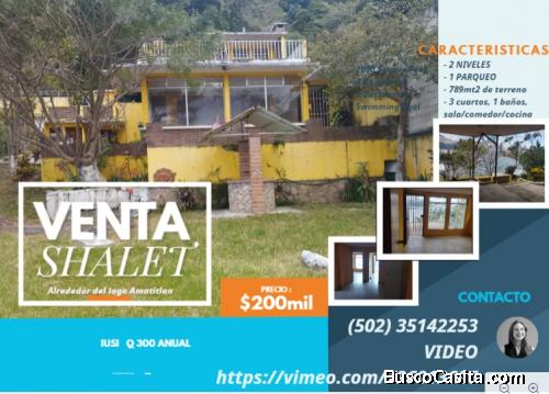 VENTA DE SHALET EN EL LATO DE AMATITLAN (Juridición de Villa canales)