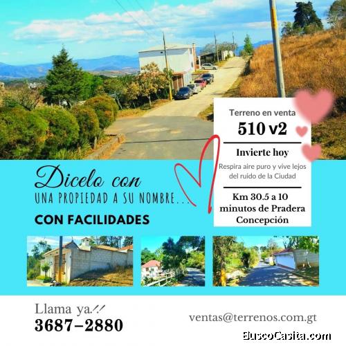 Regale amor, regale un terreno en Carretera a El Salvador