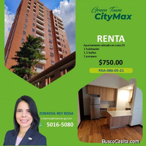 APARTAMENTO EN RENTA EN ZONA 10