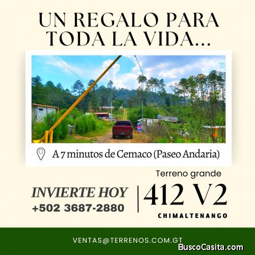 Obtén tu terreno en Chimaltenango, hoy, hoy!!