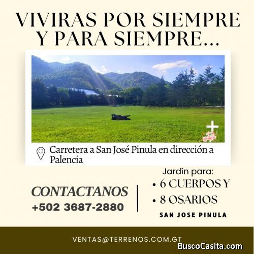 Obtén tu terreno en Cementerio Los Jardines, hoy!!