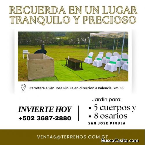 Jardin en San Jose Pinula al alcance de tus manos