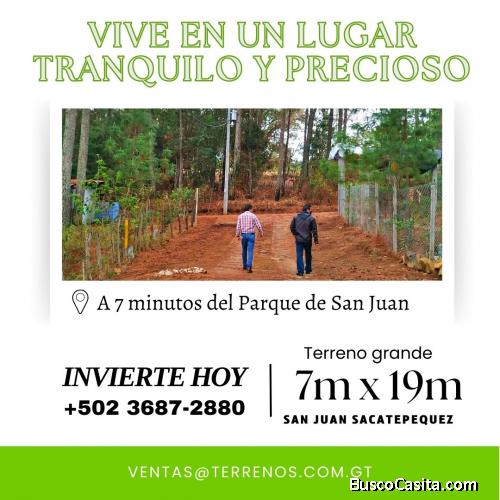 Terreno en San Juan Sacatepéquez al alcance de tus manos 