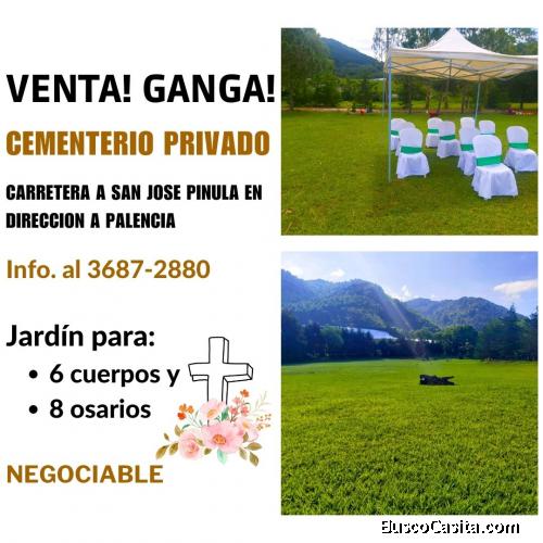 San Jose Pinula, cementerio tipo jardin en venta