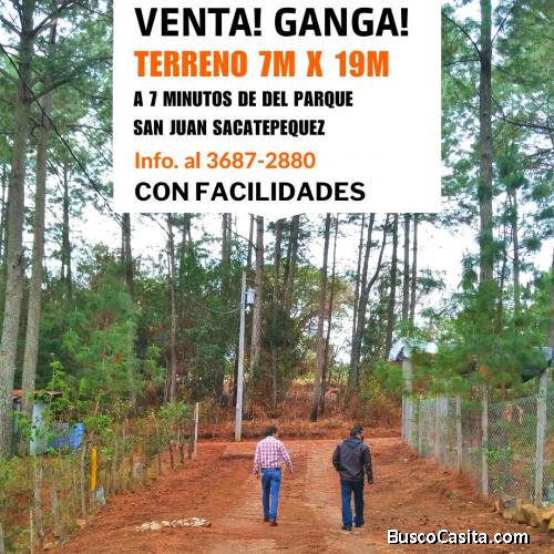 San Juan Sacatepequez, terreno con facilidades