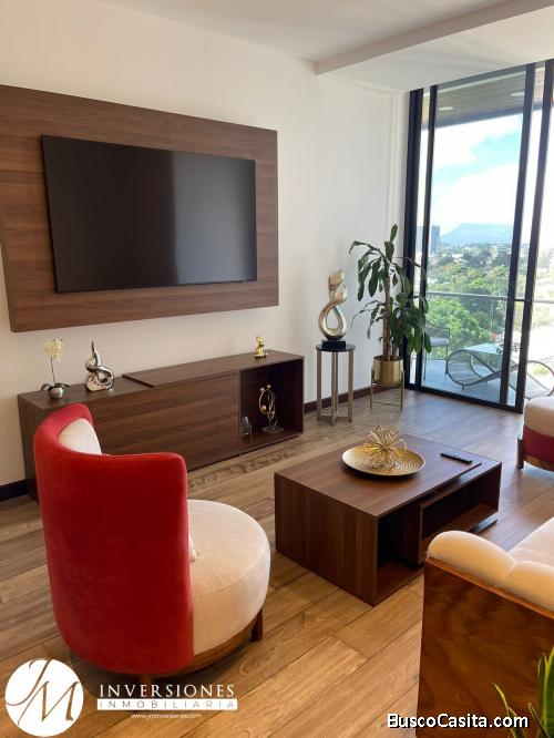 Apartamento en renta en  zona 15 con línea blanco o amueblado completo 