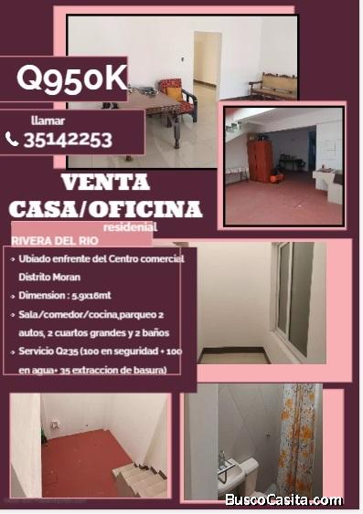 VENTA DE OFICINACASA EN RESIDENCIAL RIVERA DEL RIO - san miguel petapa