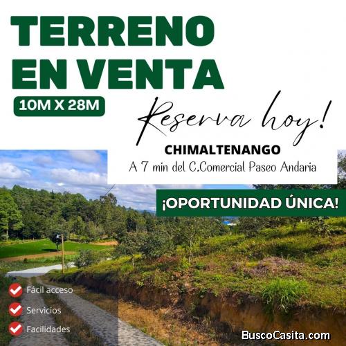 Nuevo sector en Chimaltenango, terrenos 10m x 28m