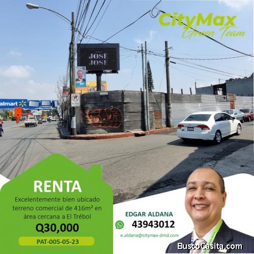 Terreno en Renta sobre Calzada San Juan zona 7