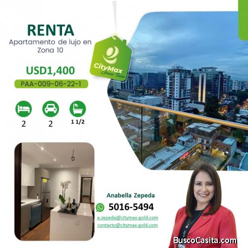 Apartamento de lujo en Alquiler en Zona 10